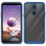 Wholesale LG Stylo 5 Clear Dual Defense Hybrid Case (Navy Blue)